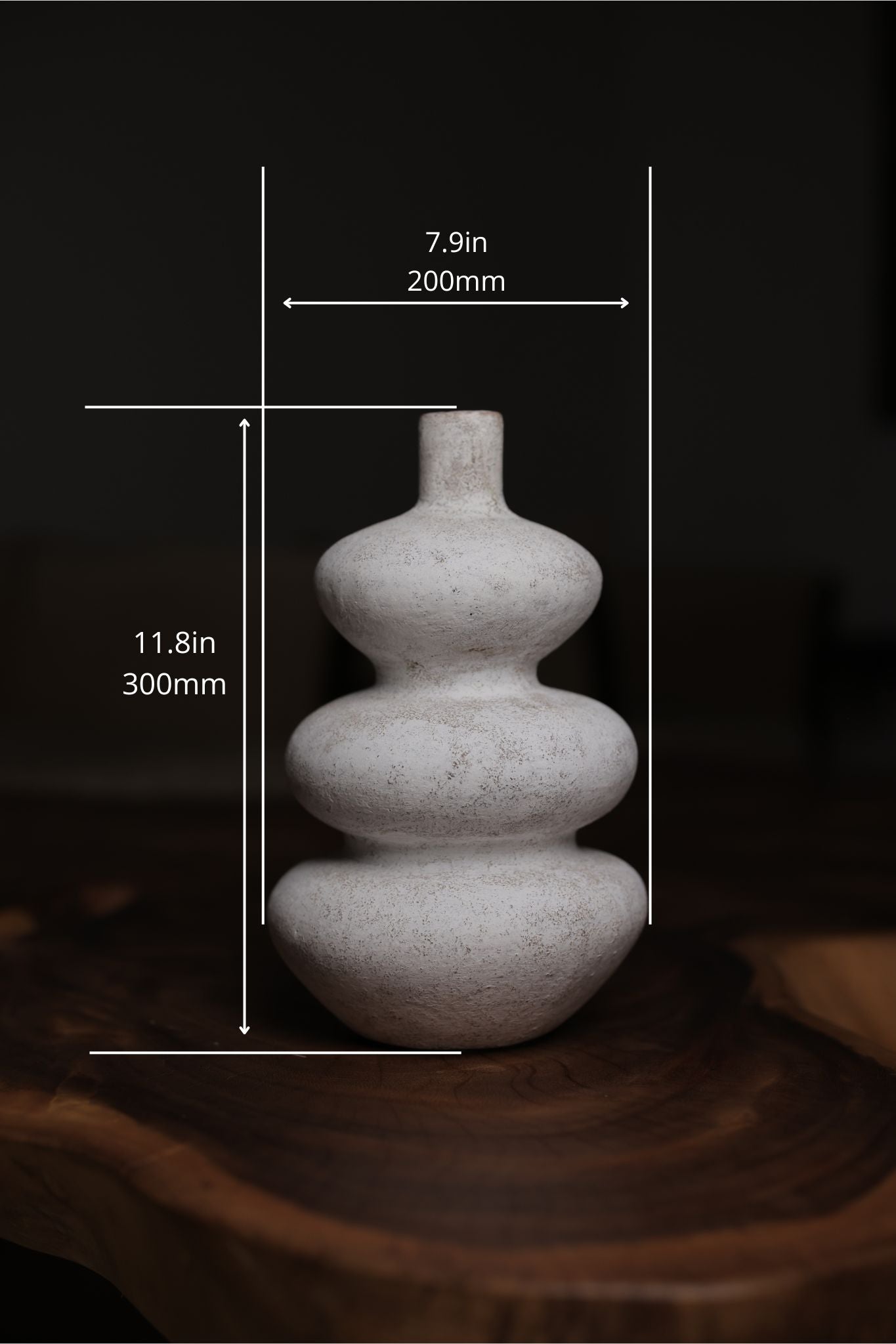 Stacked Gourd Terracotta Vase