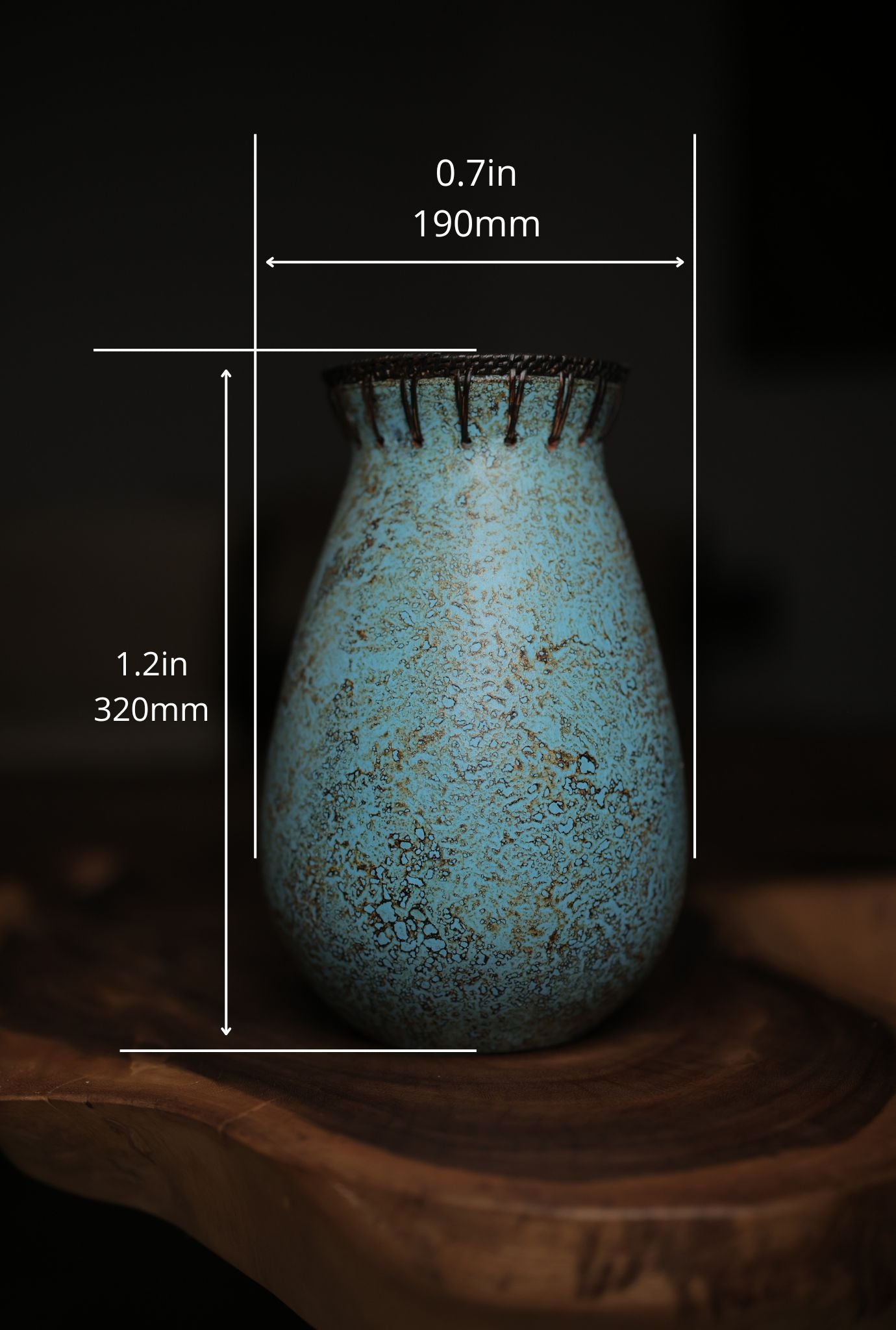 Chaska Turquoise Terra Weave Vase