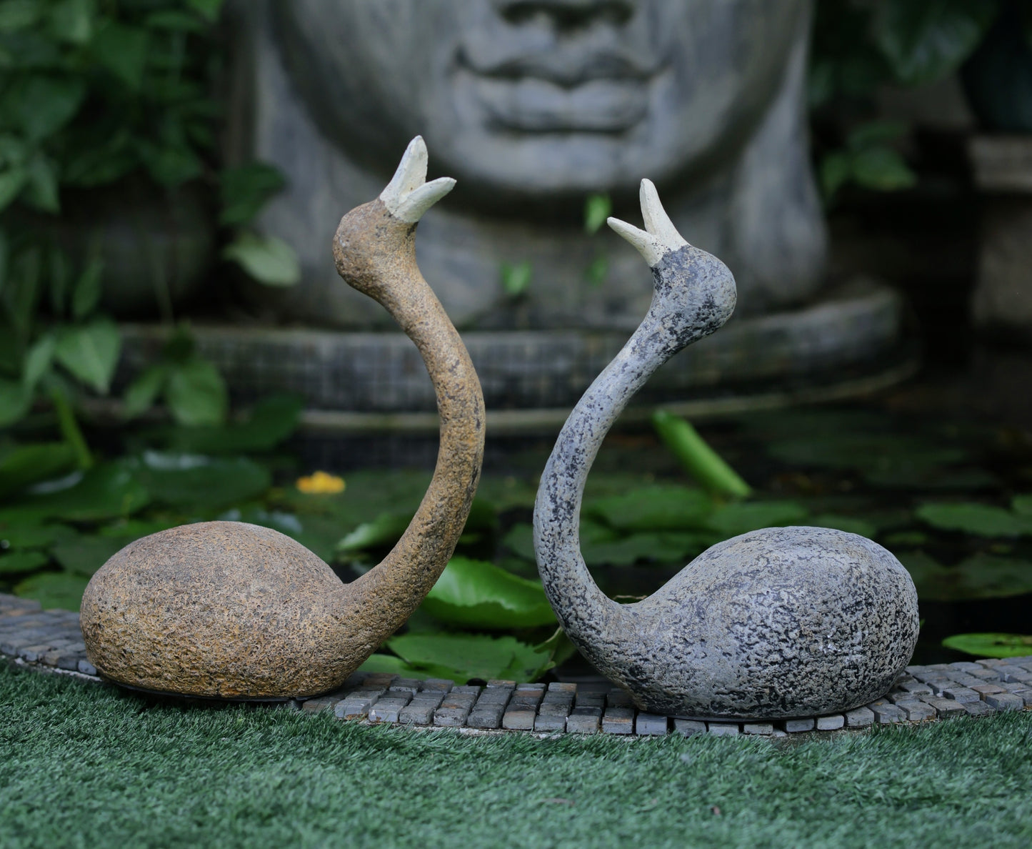 Elegant Swan Garden Statues | GRC Decor