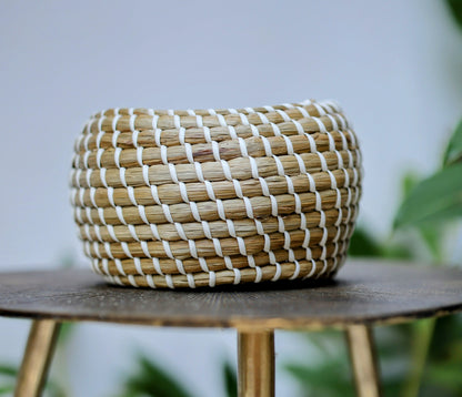 Elara Two-Tone Woven Seagrass Baskets (Set of 3)