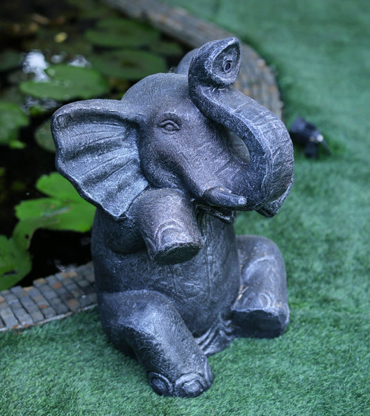 Playful Elephant Garden Fountain