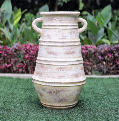 Kawsay Distressed Grecian Style Garden Urn