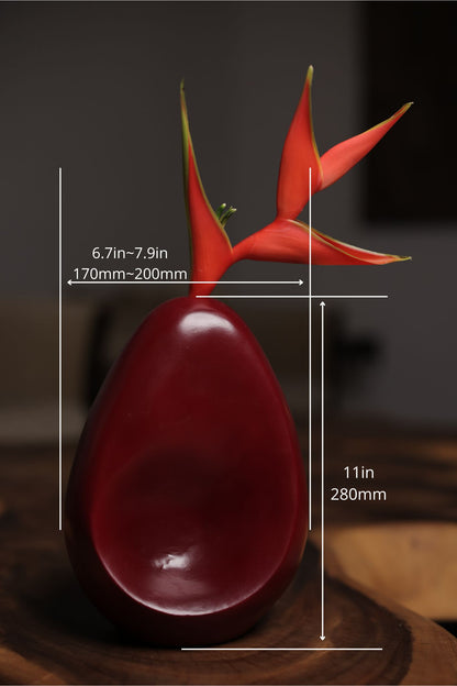 Lacquered Terracotta Bud Vase