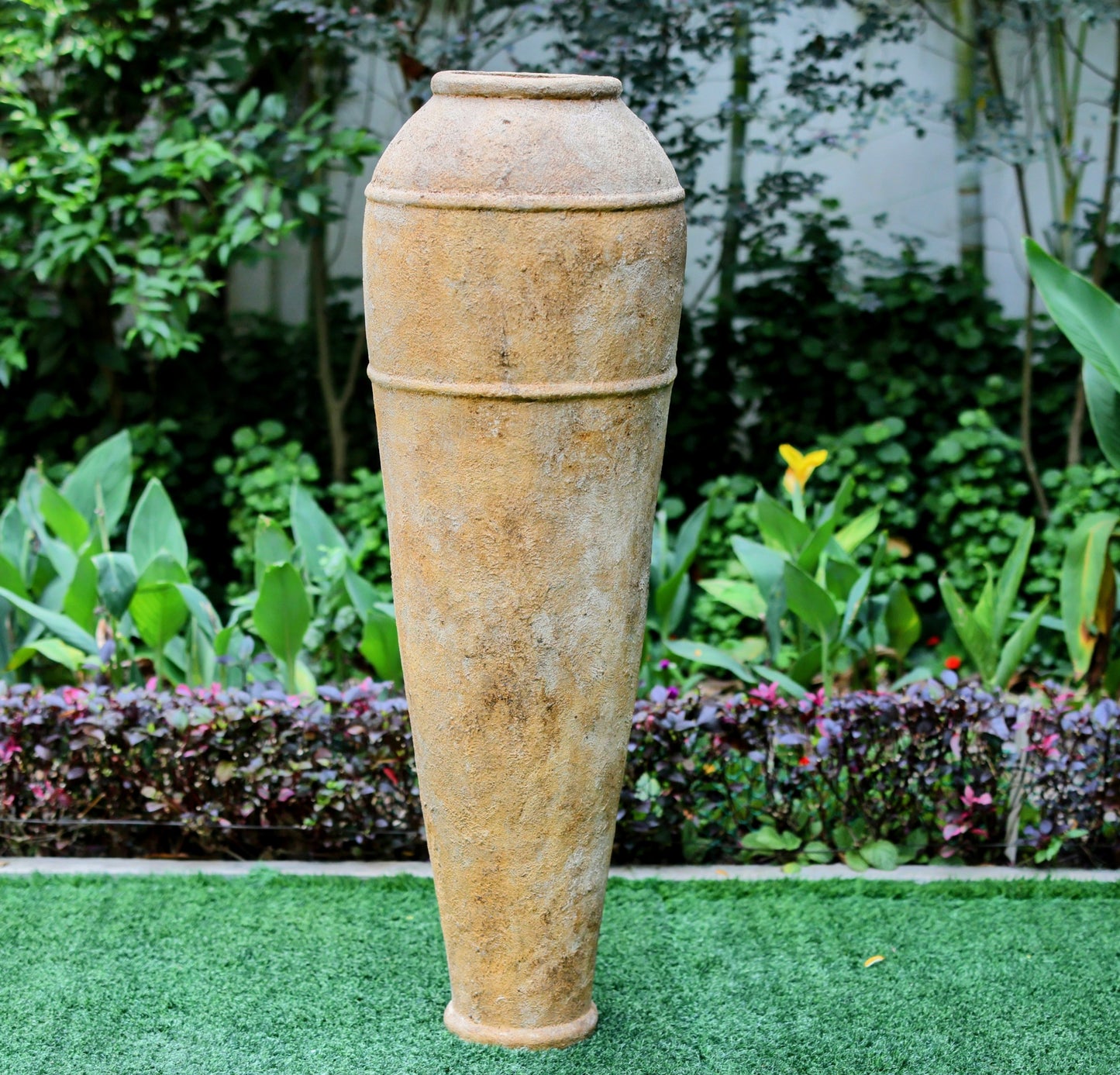 Pacha Tall Tapered GRC Planter with Rustic Finish