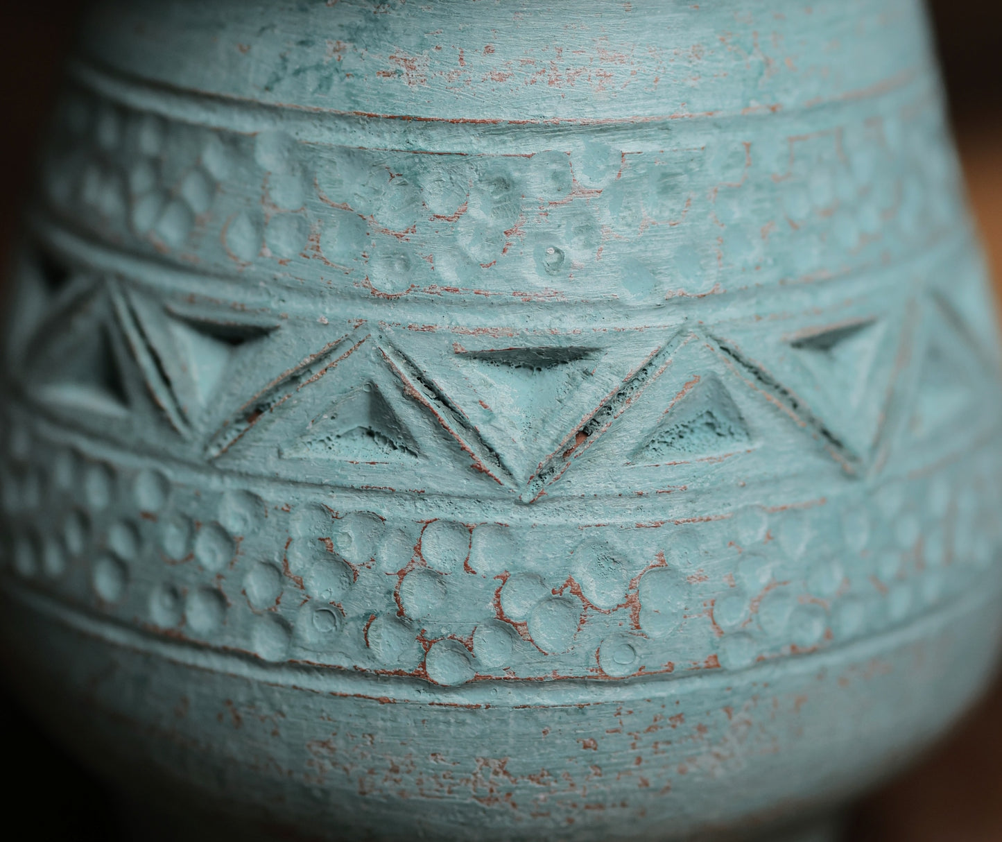 Small Terracotta Planter with Etchings