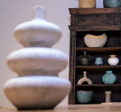 Stacked Gourd Terracotta Vase