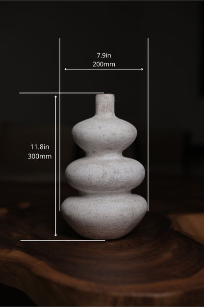 Stacked Gourd Terracotta Vase