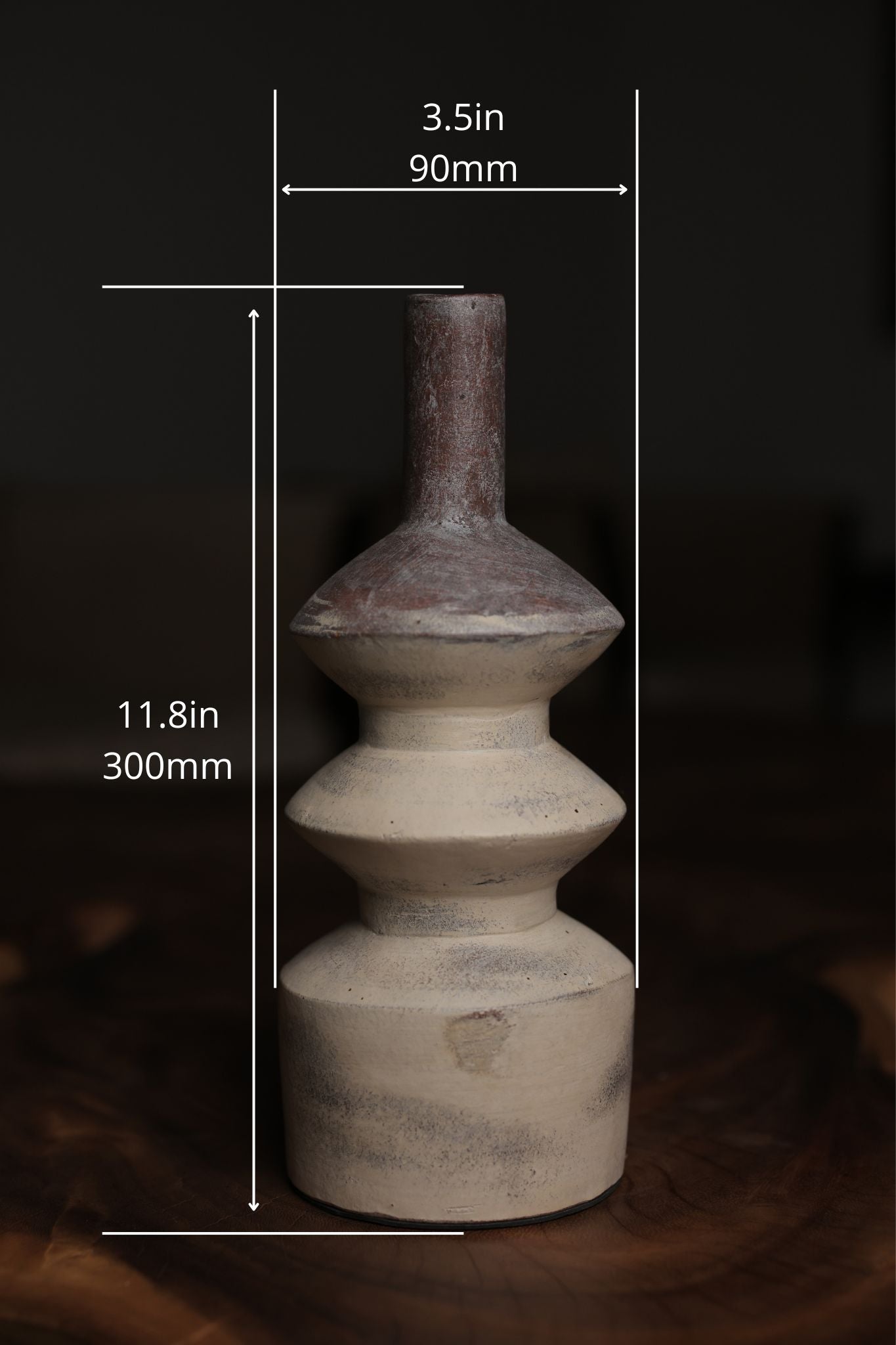 Two-Tone Spindle Vase