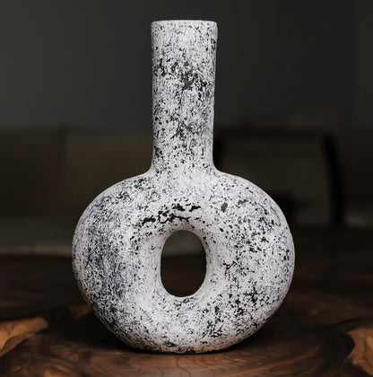 Volcanic-Finish Ring Vase