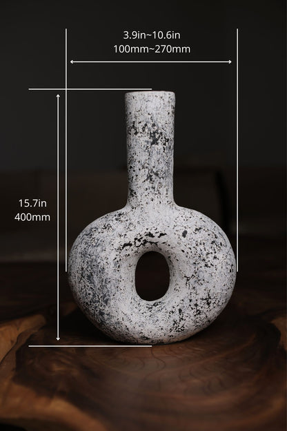 Volcanic-Finish Ring Vase