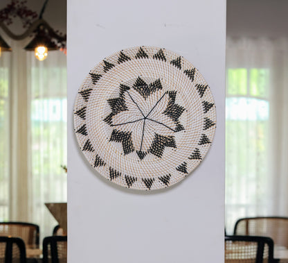 Wayra Handcrafted Star Pattern Wall Plate | Woven Natural Fiber
