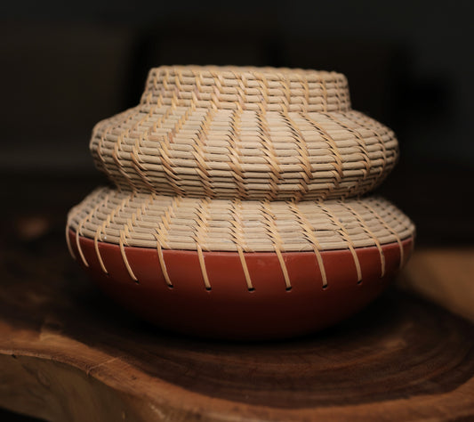 Indah Red Terra Weave Decorative Bowl