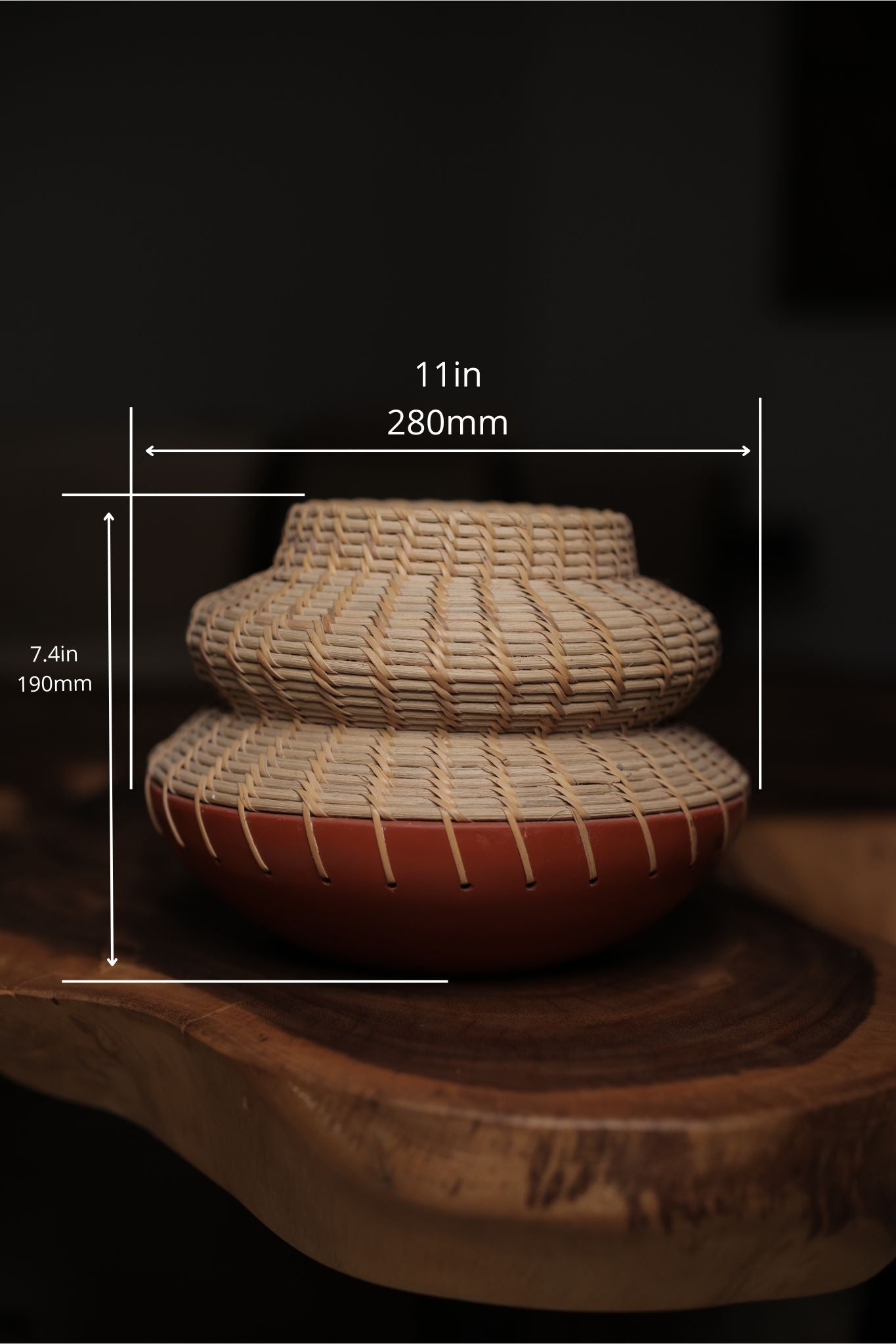 Indah Red Terra Weave Decorative Bowl