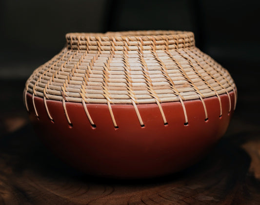 Mila Red Terra Weave Decorative Bowl