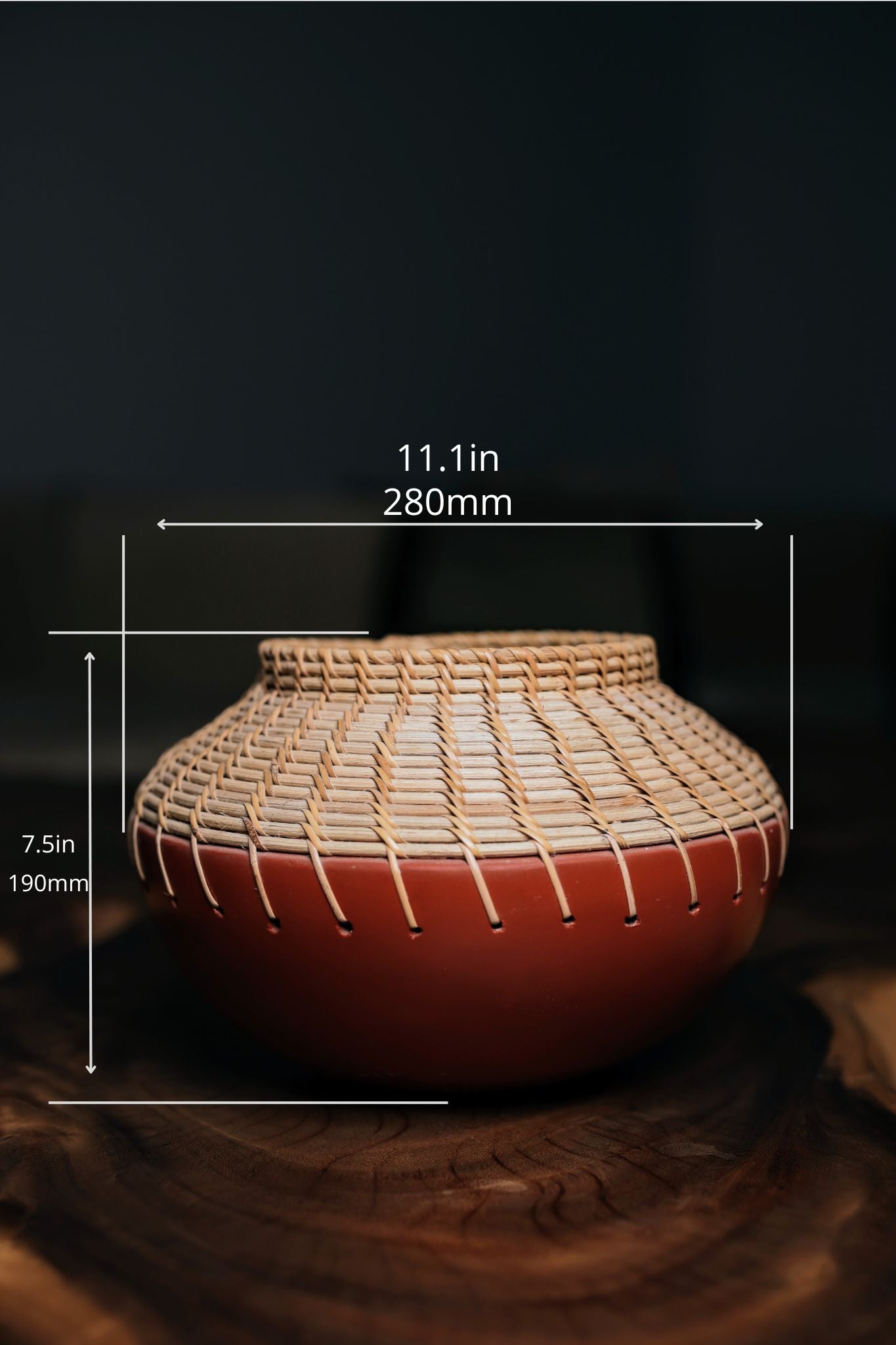 Mila Red Terra Weave Decorative Bowl