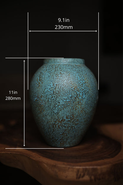 Nina Verdigris Terracotta Decorative Vase