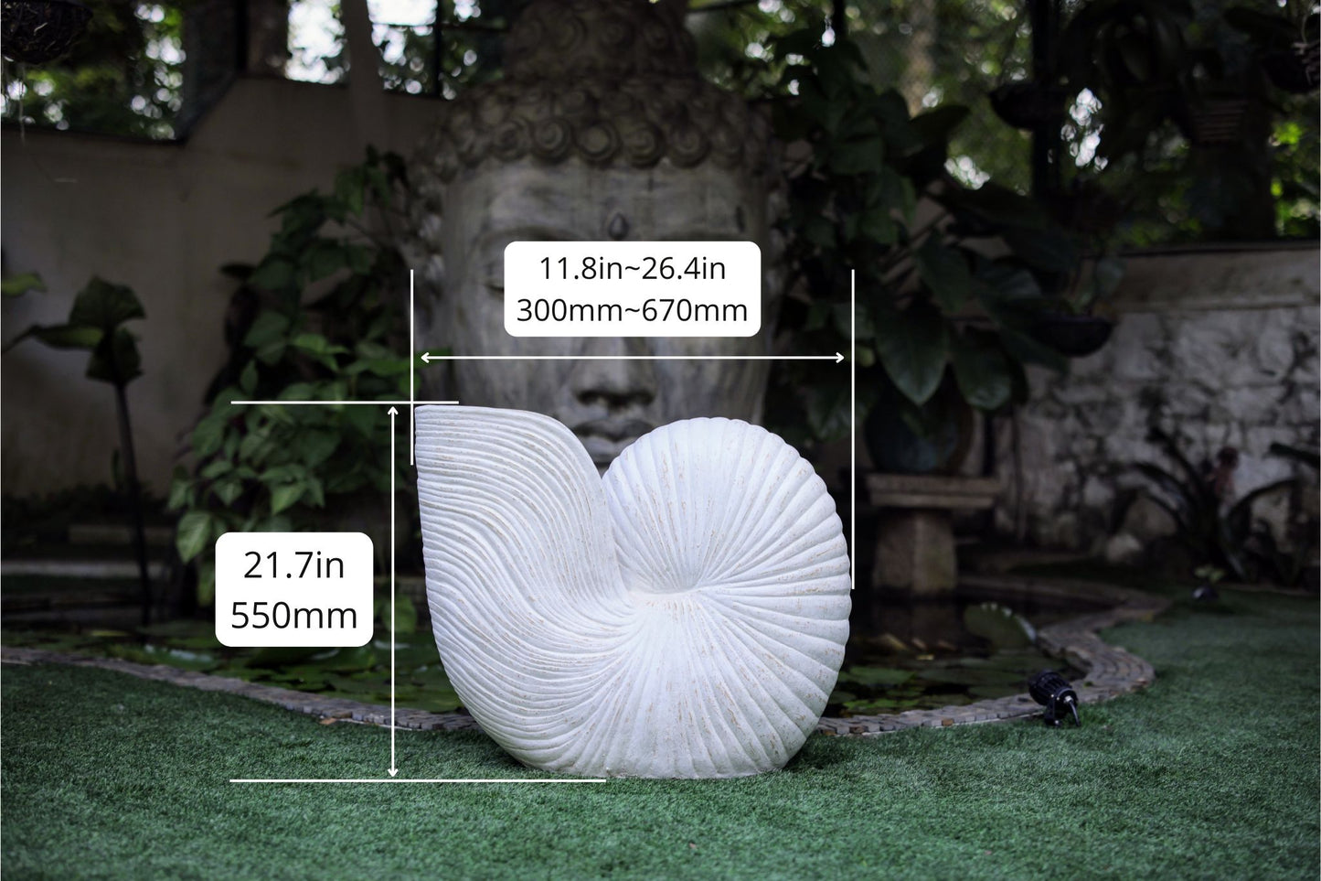 Sculptural Nautilus Shell Planter | GRC