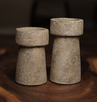 Sisa Rustic Terracotta Candle Holders