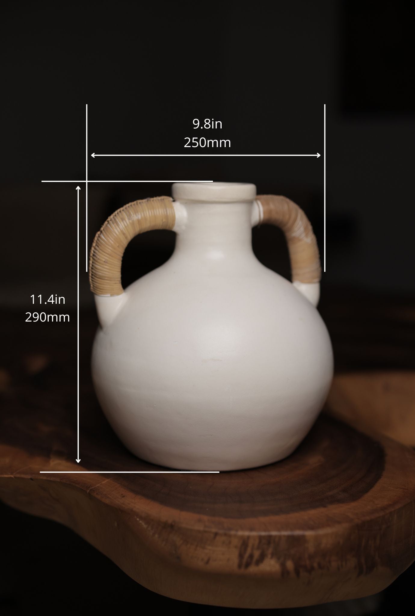 Tika White Terracotta Decorative Vase