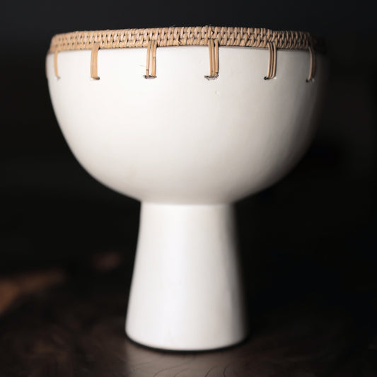 Wening White Woven Terracotta Pot