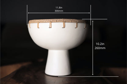 Wening White Woven Terracotta Pot